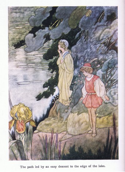 The path led by easy descent to the edge of the lake by Charles Robinson